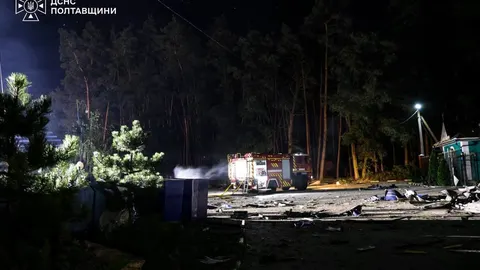 У Котелевській громаді БпЛА влучив в АЗС: пошкоджені будинки