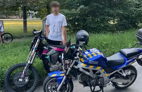 У Полтаві мотопатрульні заблокували водія без прав після погоні