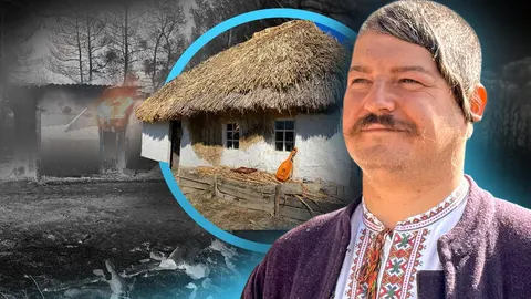 На Полтавщині науковець самотужки відбудовує згорілу хату-музей: роботи завершать до зими
