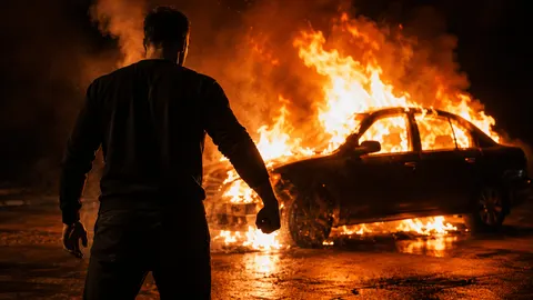У Царичанці чоловік через ревнощі спалив чуже авто: діти впізнали батька